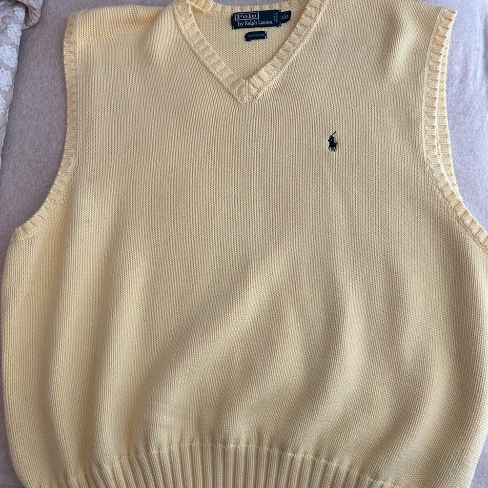 Polo Ralph Lauren yellow sweater vest